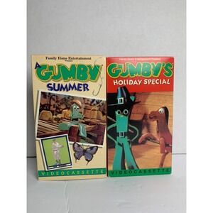 Gumby's Vintage 80s VHS Lot A Gumby Summer & Gumby Holiday Special FHE  Tapes